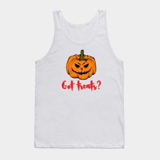 HALLOWEEN DAY SCARY PUMPKIN GOT TREATS DESIGN ILLUSTRATION Tank Top